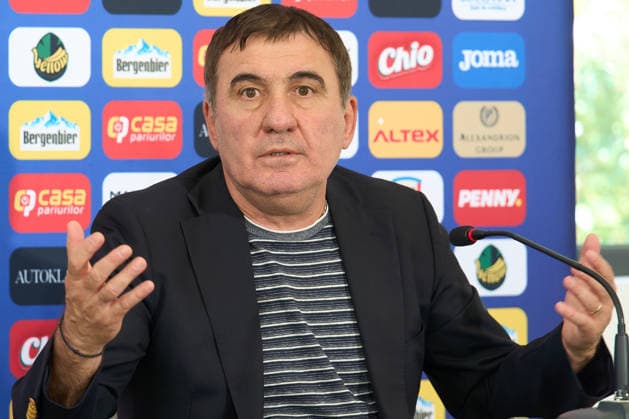 Gheorghe Hagi, Pres Conference, Romanian National Football Team, Buftea, Romania Buftea, Romania. 17th Aug, 2026: Gheorghe Hagi, the head coach of the Romanian National Football Team, holds a press conference, PK, Pressekonferenz in Buftea, Romania. Buftea Romania Copyright: xLucianxAlecux