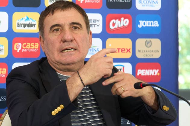 Gheorghe Hagi, Pres Conference, Romanian National Football Team, Buftea, Romania Buftea, Romania. 17th Aug, 2026: Gheorghe Hagi, the head coach of the Romanian National Football Team, holds a press conference, PK, Pressekonferenz in Buftea, Romania. Buftea Romania Copyright: xLucianxAlecux