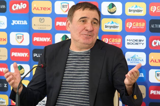 Gheorghe Hagi, Pres Conference, Romanian National Football Team, Buftea, Romania Buftea, Romania. 17th Aug, 2026: Gheorghe Hagi, the head coach of the Romanian National Football Team, holds a press conference, PK, Pressekonferenz in Buftea, Romania. Buftea Romania Copyright: xLucianxAlecux