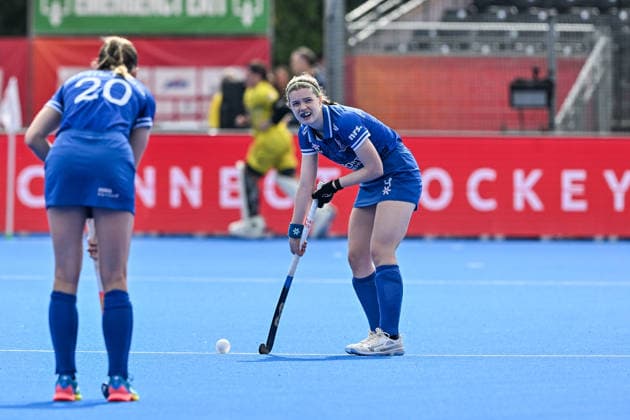 Hockey World Cup Belgium & The Netherlands 2026 - Women - USA vs Scotland Eve Pearson (4) of Scotland pictured during a hockey game between USA and Scotland , the second (out of three) matches during the group stage of the women 2026 Hockey World Cup , on Monday 17 August 2026 in Wavre , Belgium . PHOTO SPORTPIX Stijn Audooren Wavre Belfius Hockey Arena Waals-Brabant Belgium  Copyright: xSportpix.bex xStijnxAudoorenxStijnxAudoorenx
