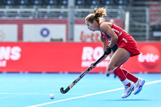 Hockey World Cup Belgium & The Netherlands 2026 - Women - USA vs Scotland Emma DeBerdine (16) of United States pictured during a hockey game between USA and Scotland , the second (out of three) matches during the group stage of the women 2026 Hockey World Cup , on Monday 17 August 2026 in Wavre , Belgium . PHOTO SPORTPIX Stijn Audooren Wavre Belfius Hockey Arena Waals-Brabant Belgium  Copyright: xSportpix.bex xStijnxAudoorenxStijnxAudoorenx