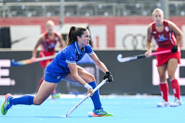 Hockey World Cup Belgium & The Netherlands 2026 - Women - USA vs Scotland Amy Costello (8) of Scotland pictured during a hockey game between USA and Scotland , the second (out of three) matches during the group stage of the women 2026 Hockey World Cup , on Monday 17 August 2026 in Wavre , Belgium . PHOTO SPORTPIX Stijn Audooren Wavre Belfius Hockey Arena Waals-Brabant Belgium  Copyright: xSportpix.bex xStijnxAudoorenxStijnxAudoorenx