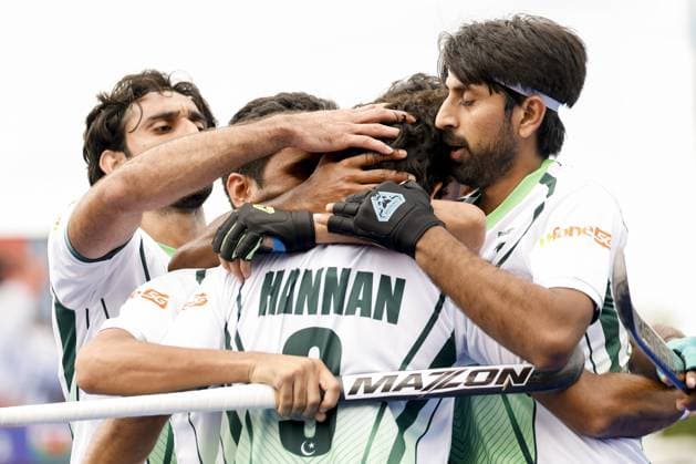 AMSTELVEEN - Hannan Shahid of Pakistan celebrates his goal during the group stage match at the Hockey World Cup between Pakistan and Wales at the Wagener Stadium. BAS CZERWINSKI ANP xVIxANPxSportx xxANPxIVx 565694321 originalFilename: 565694321.jpg