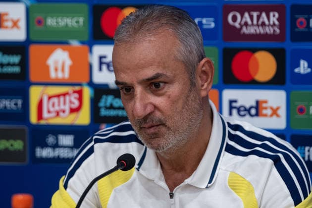 Ahead of Fenerbahce v Olympique Lyonnais - UEFA Champions League??????? ISTANBUL, TURKIYE - AUGUST 17: Ismail Kartal, head coach of Fenerbahce speaks during a press conference, PK, Pressekonferenz at the Can Bartu Training Facilities ahead of UEFA Champions League playoff first-leg match against French side Olympique Lyonnais in Istanbul, Turkiye on August 17, 2026. Celal Gunes Anadolu Istanbul Turkey. Editorial use only. Please get in touch for any other usage.  Copyright: x2026xAnadoluxCelalxGunesx