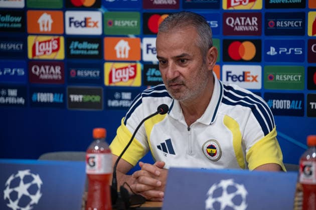 Ahead of Fenerbahce v Olympique Lyonnais - UEFA Champions League??????? ISTANBUL, TURKIYE - AUGUST 17: Ismail Kartal, head coach of Fenerbahce speaks during a press conference, PK, Pressekonferenz at the Can Bartu Training Facilities ahead of UEFA Champions League playoff first-leg match against French side Olympique Lyonnais in Istanbul, Turkiye on August 17, 2026. Celal Gunes Anadolu Istanbul Turkey. Editorial use only. Please get in touch for any other usage.  Copyright: x2026xAnadoluxCelalxGunesx