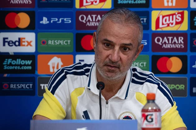 Ahead of Fenerbahce v Olympique Lyonnais - UEFA Champions League??????? ISTANBUL, TURKIYE - AUGUST 17: Ismail Kartal, head coach of Fenerbahce speaks during a press conference, PK, Pressekonferenz at the Can Bartu Training Facilities ahead of UEFA Champions League playoff first-leg match against French side Olympique Lyonnais in Istanbul, Turkiye on August 17, 2026. Celal Gunes Anadolu Istanbul Turkey. Editorial use only. Please get in touch for any other usage.  Copyright: x2026xAnadoluxCelalxGunesx