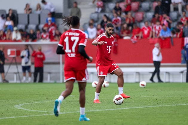 Ismael Saibari (FC Bayern Muenchen, 34) mit Ball, GER, Allianz FC Bayern Muenchen Team Day, Fussball, Saison 2026 2027, 17.08.2026, GER, Allianz FC Bayern Muenchen Team Day, Fussball, Saison 2026 2027, 17.08.2026 Muenchen *** Ismael Saibari, FC Bayern Munich, 34, with the ball, GER, Allianz FC Bayern Munich Team Day, soccer, 2026–2027 season, August 17, 2026, GER, Allianz FC Bayern Munich Team Day, soccer, 2026–2027 season, August 17, 2026, Munich Copyright: xEibner-Pressefoto JennixMaulx EP_JML