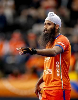 AMSTELVEEN - Jarmanpreet Singh of India during the group stage match at the Hockey World Cup between India and England at the Wagener Stadium. KOEN VAN WEEL ANP xVIxANPxSportx xxANPxIVx 565699511 originalFilename: 565699511.jpg