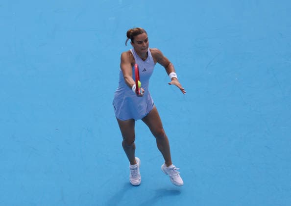 August 17, 2026, Mason, Ohio, USA: MARIA SAKKARI of Greece during the match against I. Swiatek of Poland in the third round of tennis tournament WTA, Tennis Damen 1000 Cincinnati Open in Mason, USA. Mason USA - ZUMAc278 20260817_zsp_c278_001 Copyright: xMarcinxCholewinskix