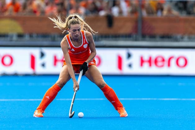 Netherlands v Australia - FIH Hockey World Cup AMSTELVEEN, NETHERLANDS - AUGUST 17: Renee van Laarhoven of Netherlands during the FIH Hockey World Cup match between Netherlands and Australia at Wagener Stadion on August 17, 2026 in Amstelveen, Netherlands. Amstelveen Wagener Stadion Netherlands Content not available for redistribution in The Netherlands directly or indirectly through any third parties. Copyright: xMarcelxvanxPlateringenx