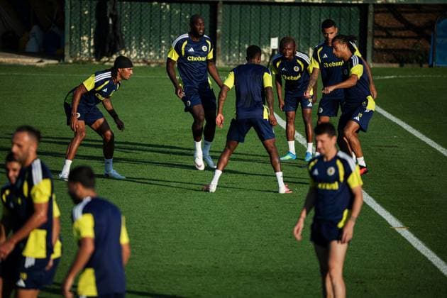 Belgian Romelu Lukaku pictured during his first training after the signing of his new contract with the Turkish Süper Lig team Fenerbahce SK in Istanbul, Turkey on Monday 17 August 2026. Lukaku signed a deal for one year, with the option to extend the contract. The Turkish team payed 6 million euro for the attacker, who made a transfer from the Italian SSC Napoli. BURAK BASTURK BurakxBasturk  x0864290301stx