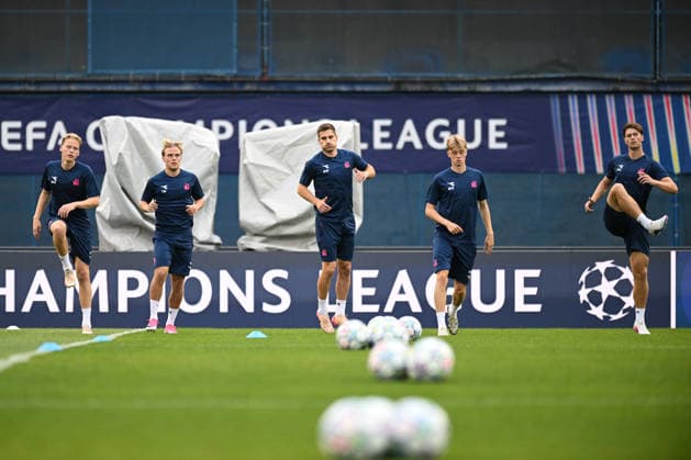 Viking press and training: UEFA Champions League play-offs Players of Viking FK during the training session at Maksimir Stadium on August 17, 2026. in Zagreb, Croatia ahead of the UEFA Champions League play-offs 1st leg match between GNK Dinamo Zagreb and Viking FK.  DavorxPuklavec PIXSELL