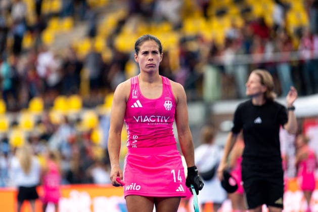 17.08.2026, BEL, Hockey, Frauen, FIH Weltmeisterschaft, Länderspiel, Deutschland vs Argentinien Lucina von der Heyde ( Deutschland, 14 ) ist enttäuscht über die 2:3 Niederlage, Wavre Belfius Arena Wallonisch-Brabant Belgien *** August 17, 2026, BEL, Field Hockey, Women s, FIH World Championship, International Match, Germany vs. Argentina: Lucina von der Heyde of Germany, age 14, is disappointed by the 2–3 loss, Wavre Belfius Arena, Walloon Brabant, Belgium Copyright: xNordphoto Memmlerx