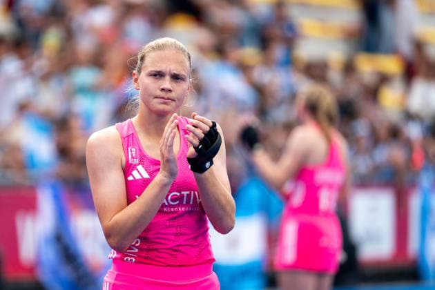 17.08.2026, BEL, Hockey, Frauen, FIH Weltmeisterschaft, Länderspiel, Deutschland vs Argentinien Ines Wanner ( Deutschland, 12 ) ist enttäuscht über die 2:3 Niederlage, Wavre Belfius Arena Wallonisch-Brabant Belgien *** August 17, 2026, BEL, Hockey, Women s, FIH World Championship, International Match, Germany vs. Argentina: Ines Wanner of Germany, 12, is disappointed by the 2–3 loss, Wavre Belfius Arena, Walloon Brabant, Belgium Copyright: xNordphoto Memmlerx