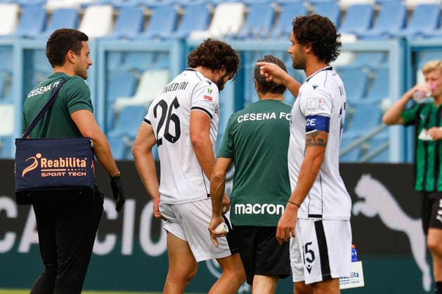 IPA87579829 - Matteo Piacentini (Cesena) during the 2026–2027 Frecciarossa Italian Cup soccer match between Sassuolo and Cesena at the Mapei Stadium in Reggio Emilia, Italy, on August 17, 2026, during the US Sassuolo vs. Cesena FC match, Italian Coppa Italia soccer match in Reggio Emilia, Italy, August 17, 2026  Copyright: xLucaxDiliberto IPAxSportx xx 87579829