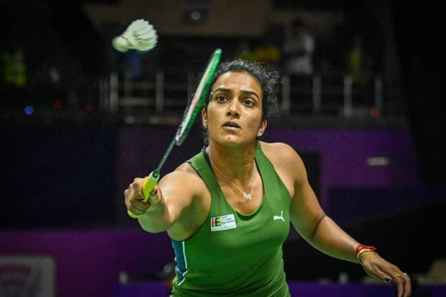 NEW DELHI, INDIA - AUGUST 17: Indian shuttler Pusarla V. Sindhu returns a shot against Ireland™s Sophia Noble during their women™s singles Round of 64 match on the opening day of the BWF World Championships 2026 at the Indira Gandhi Indoor Stadium on August 17, 2026 in New Delhi, India.(Photo by Sanchit Khanna Hindustan Times) BWF World Championships 2026