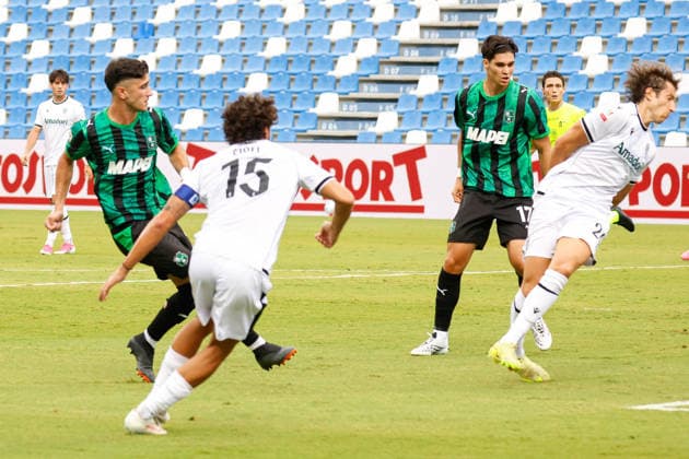 IPA87579844 - Cristian Volpato (Sassuolo) scores the goal to make it 1-0 during the 2026 2027 Frecciarossa Italian Cup soccer match between Sassuolo and Cesena at the Mapei Stadium in Reggio Emilia, Italy on August 17, 2026, during the US Sassuolo vs. Cesena FC Coppa Italia match in Reggio Emilia, Italy, on August 17, 2026  Copyright: xLucaxDiliberto IPAxSportx xx 87579844