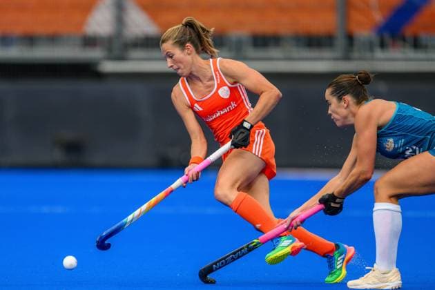 AMSTELVEEN, 17-08-2026, Wagener Stadion, FIH Hockey World Cup 2026 Women, 2026. Xan de Waard during the game Australia - Netherlands (women). Australia - Netherlands (women)  x205818595x Copyright: