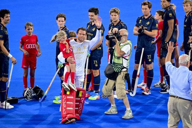 Belgium s goalkeeper Vincent Vanasch is honoured for is 300th cap ahead of a hockey game between Belgian Lions and Germany, the second (out of three) matches during the group stage of the men s 2026 Hockey World Cup, Monday 17 August 2026 in Wavre. The 2026 edition of the Hockey World Cup takes place in Belgium and The Netherlands from August 15 to August 30. DIRKxWAEM  x183624172x