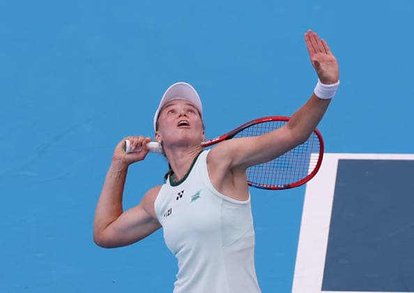 August 17, 2026, Mason, Ohio, USA: ELENA RYBAKINA of Kazakhstan during the match against M. Frechi of Poland in the third round of tennis tournament WTA, Tennis Damen 1000 Cincinnati Open in Mason, USA. Mason USA - ZUMAc278 20260817_zsp_c278_016 Copyright: xMarcinxCholewinskix