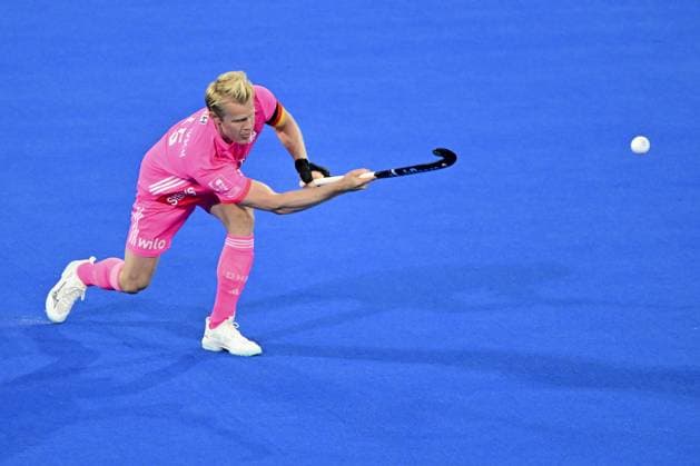 German Tom Grambusch pictured in action during a hockey game between Belgian Lions and Germany, the second (out of three) matches during the group stage of the men s 2026 Hockey World Cup, Monday 17 August 2026 in Wavre. The 2026 edition of the Hockey World Cup takes place in Belgium and The Netherlands from August 15 to August 30. DIRKxWAEM  x183625245x