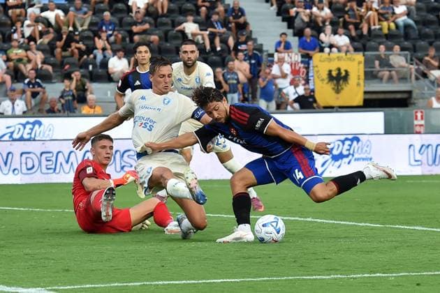 IPA87581208 - Felipe Loyola (Pisa) had a scoring opportunity during the Pisa SC vs. Empoli FC Coppa Italia match in Pisa, Italy, on August 17, 2026  Copyright: xGabrielexMasotti IPAxSportx xx 87581208