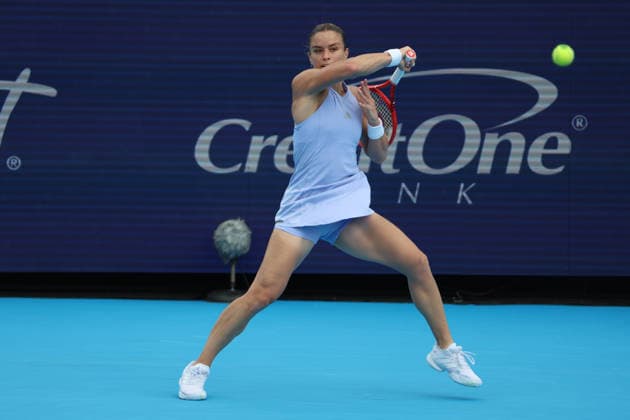 August 17, 2026, Mason, Oh, USA: Cincinnati Open Tennis 2026 - Maria Sakkari hits a ball against Iga Swiatek. 2026 08 17. ZUMAPress Mason USA - ZUMAn24_ 20260817_zaf_n24_032 Copyright: xWallyxNellx
