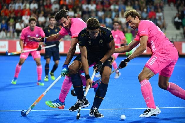 Germany v Belgium - FIH Hockey World Cup 2026 WAVRE, BELGIUM - AUGUST 17 : Onana Nelson of Belgium during the FIH Hockey World Cup 2026 M12 first phase group pool B match between Germany and Belgium on August 17, 2026 in Wavre, Belgium, 17 08 2026 Wavre Belgium  Copyright: xVincentxKalutx