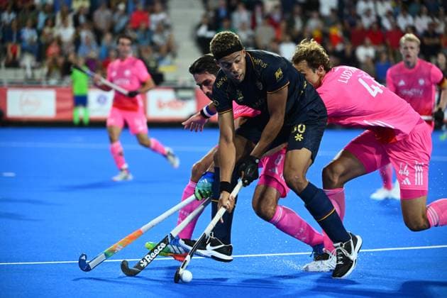 Germany v Belgium - FIH Hockey World Cup 2026 WAVRE, BELGIUM - AUGUST 17 : Hellin Guillaume of Belgium during the FIH Hockey World Cup 2026 M12 first phase group pool B match between Germany and Belgium on August 17, 2026 in Wavre, Belgium, 17 08 2026 Wavre Belgium  Copyright: xVincentxKalutx