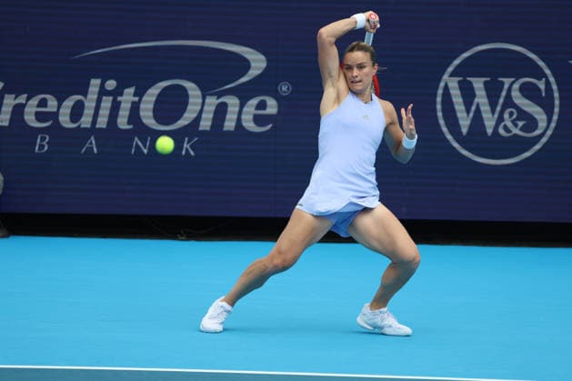 August 17, 2026, Mason, Oh, USA: Cincinnati Open Tennis 2026 - Maria Sakkari hits a ball against Iga Swiatek. 2026 08 17. ZUMAPress Mason USA - ZUMAn24_ 20260817_zaf_n24_072 Copyright: xWallyxNellx