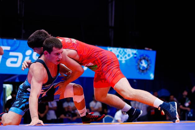 U20 World Championships 77kg GR - Zalan Csaba Toplak (HUN) df. Giorgi Gogelashvili (GEO) *** U20 World Championships, 77 kg, Greco-Roman: Zalan Csaba Toplak (HUN) def. Giorgi Gogelashvili (GEO) Copyright: xKostadinxAndonovx
