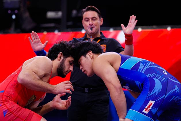 U20 World Championships 87kg GR - Taizo Yoshida (JPN) df. Iurik Petrosian (ARM) *** U20 World Championships, 87 kg Greco-Roman: Taizo Yoshida (JPN) defeated Iurik Petrosian (ARM) Copyright: xKostadinxAndonovx