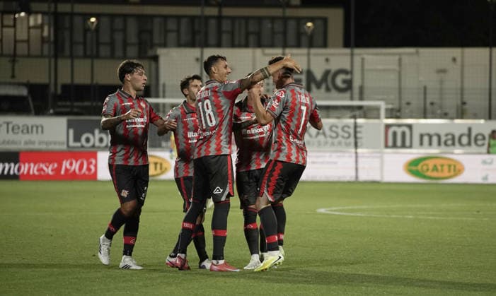 esultanza DAVID STUCKLER gol 1-0 , calcio Cremonese Sampdoria , Bolzano 17 Agosto 2026. Lapresse Paolo Savio  Copyright: xPaoloxSaviox xLaPressex