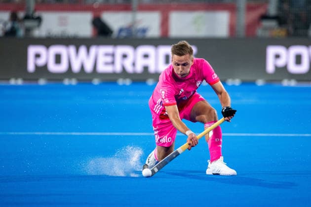 17.08.2026, BEL, Hockey, Herren, FIH Weltmeisterschaft, Länderspiel, Deutschland vs Belgien Hannes Müller ( Deutschland, 25 ) am Ball, Wavre Belfius Arena Wallonisch-Brabant Belgien *** August 17, 2026, BEL, Field Hockey, Men s, FIH World Championship, International Match, Germany vs. Belgium Hannes Müller (Germany), 25 on the ball, Wavre Belfius Arena, Walloon Brabant, Belgium Copyright: xNordphoto Memmlerx