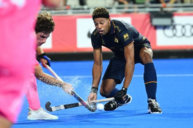Germany v Belgium - FIH Hockey World Cup 2026 WAVRE, BELGIUM - AUGUST 17 : Onana Nelson of Belgium during the FIH Hockey World Cup 2026 M12 first phase group pool B match between Germany and Belgium on August 17, 2026 in Wavre, Belgium, 17 08 2026 Wavre Belgium  Copyright: xVincentxKalutx