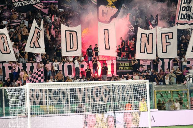 IPA87582601 - Palermo, Italy, August 17, 2026. Renzo Barbera Stadium, Palermo vs. Lecce, a match in the 32nd round of the 2026–2027 Italian Cup. Pictured: Palermo fans  Copyright: xFedericoxSerra IPAxSportx xx 87582601