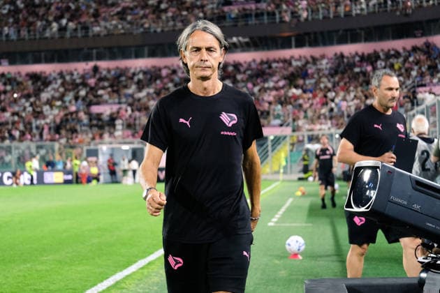 IPA87582576 - Palermo, Italy, August 17, 2026. Renzo Barbera Stadium, Palermo vs. Lecce, a match in the 32nd round of the 2026–2027 Italian Cup. Pictured: Filippo Inzaghi (coach of Palermo FC)  Copyright: xFedericoxSerra IPAxSportx xx 87582576