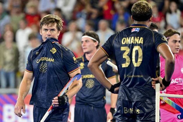 Belgium s Tom Boon looks dejected after losing a hockey game between Belgian Lions and Germany, the second (out of three) matches during the group stage of the men s 2026 Hockey World Cup, Monday 17 August 2026 in Wavre. The 2026 edition of the Hockey World Cup takes place in Belgium and The Netherlands from August 15 to August 30. DIRKxWAEM  x183628612x