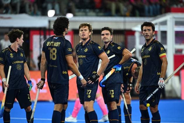 Germany v Belgium - FIH Hockey World Cup 2026 WAVRE, BELGIUM - AUGUST 17 : Boon Tom of Belgium, Van Doren Arthur captain of Belgium during the FIH Hockey World Cup 2026 M12 first phase group pool B match between Germany and Belgium on August 17, 2026 in Wavre, Belgium, 17 08 2026 Wavre Belgium  Copyright: xVincentxKalutx