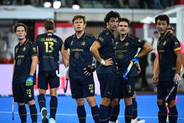 Germany v Belgium - FIH Hockey World Cup 2026 WAVRE, BELGIUM - AUGUST 17 : Boon Tom of Belgium, Van Doren Arthur captain of Belgium during the FIH Hockey World Cup 2026 M12 first phase group pool B match between Germany and Belgium on August 17, 2026 in Wavre, Belgium, 17 08 2026 Wavre Belgium  Copyright: xVincentxKalutx