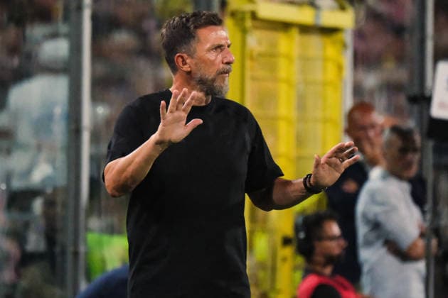 IPA87583238 - Palermo, Italy, August 17, 2026. Renzo Barbera Stadium, Palermo vs. Lecce, a match in the 32nd round of the 2026–2027 Italian Cup. Pictured: Eusebio Di Francesco (US Lecce coach)  Copyright: xFedericoxSerra IPAxSportx xx 87583238