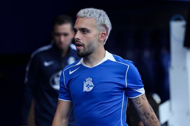 August 17, 2026, A Coruna, A Coruna, SPAIN: David Mella of RC Deportivo A Coruna looks on during the Spanish league, LaLiga EA Sports, football match played between RC Deportivo and Elche CF at Riazor stadium on August 17, 2026, in A Coruna, Spain. A Coruna SPAIN - ZUMAa181 20260817_zaa_a181_077 Copyright: xIrinaxR.xHipolitox