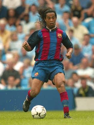 Fotboll, spansk, spanska ligan: Ronaldinho, Barcelona *** Soccer, Spanish, Spanish League, Ronaldinho, Barcelona 