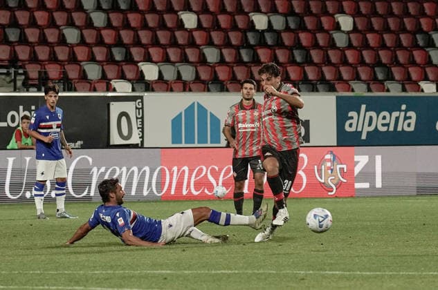 FABIO GERLI, ALESSANDRO VOGLIACCO, calcio Cremonese Sampdoria , Bolzano 17 Agosto 2026. Ph Lapresse Paolo Savio  Copyright: xPaoloxSaviox xLaPressex