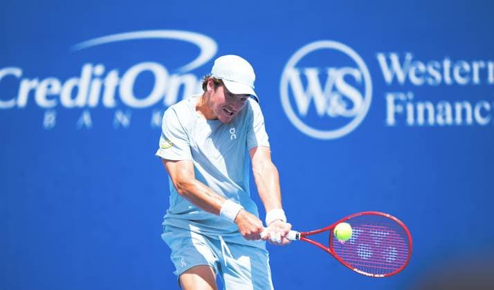 RECORD DATE NOT STATED Cincinnati Open 2026-Men s Singles. (SPO) Cincinnati Open 2026-Men s Singles. August 16, 2026, Ohiao, Cincinnati, USA: Joao Fonseca of Brazil defeat Botic Van de Zandschulp 6-4 7-6 during Men s Single round of 64 at Holcim stadium during Cincinnati Open which runs from August 11-24, 2026. Credit: Briant Mendez Thenews2(Foto: Briant Mendez Thenews2 imago images)  Copyright: xBriantxmendezx