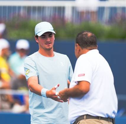 RECORD DATE NOT STATED Cincinnati Open 2026-Men s Singles. (SPO) Cincinnati Open 2026-Men s Singles. August 16, 2026, Ohiao, Cincinnati, USA: Joao Fonseca of Brazil defeat Botic Van de Zandschulp 6-4 7-6 during Men s Single round of 64 at Holcim stadium during Cincinnati Open which runs from August 11-24, 2026. Credit: Briant Mendez Thenews2(Foto: Briant Mendez Thenews2 imago images)  Copyright: xBriantxmendezx