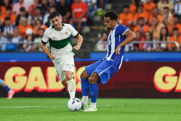 August 17, 2026, A Coruna, A Coruna, SPAIN: Lucas Noubi of RC Deportivo A Coruna in action during the Spanish league, LaLiga EA Sports, football match played between RC Deportivo and Elche CF at Riazor stadium on August 17, 2026, in A Coruna, Spain. A Coruna SPAIN - ZUMAa181 20260817_zaa_a181_085 Copyright: xIrinaxR.xHipolitox