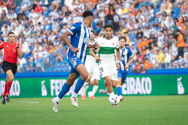 ESP: LaLiga Hypermotion Deportivo La Coruna - Elche CF Ali Houary of Elche during LaLiga Hypermotion between Deportivo LA Coruna - Elche CF played at Abanca-Riazor Stadium, La Coruna, Galicia on August 17, 2026 in Spain Spain *** ESP LaLiga Hypermotion Deportivo La Coruna Elche CF Ali Houary of Elche during the LaLiga Hypermotion match between Deportivo La Coruna and Elche CF played at Abanca Riazor Stadium, La Coruna, Galicia, on August 17, 2026, in Spain Copyright: xMosReyx xAgenciaxLOFx