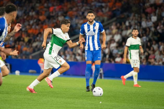 ESP: LaLiga Hypermotion Deportivo La Coruna - Elche CF Ali Houary of Elche during LaLiga Hypermotion between Deportivo LA Coruna - Elche CF played at Abanca-Riazor Stadium, La Coruna, Galicia on August 17, 2026 in Spain Spain *** ESP LaLiga Hypermotion Deportivo La Coruna Elche CF Ali Houary of Elche during the LaLiga Hypermotion match between Deportivo La Coruna and Elche CF played at Abanca Riazor Stadium, La Coruna, Galicia, on August 17, 2026, in Spain Copyright: xMosreyx xAgenciaxLOFx
