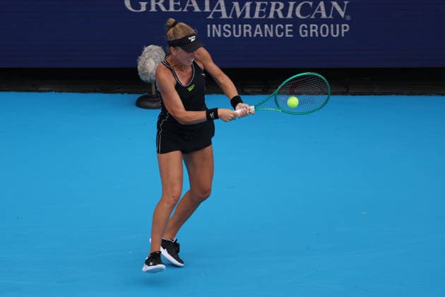 August 17, 2026, Mason, Oh, USA: Cincinnati Open Tennis 2026 - Magdalena Frech hits a ball against Elena Rybakina. 2026 08 17. ZUMAPress Mason USA - ZUMAn24_ 20260817_zaf_n24_222 Copyright: xWallyxNellx